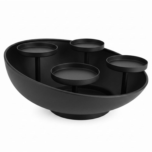 Adventskranz metall schwarz - adventskranz,
