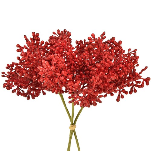 Künstliche rote beeren deko - künstliche,
