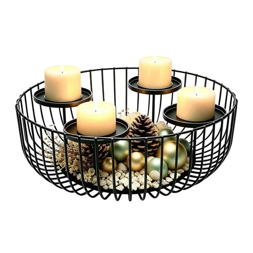 Moderner adventskranz metall - moderner,