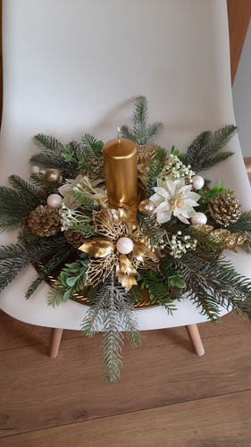Handmade gold adventskranz - handmade,