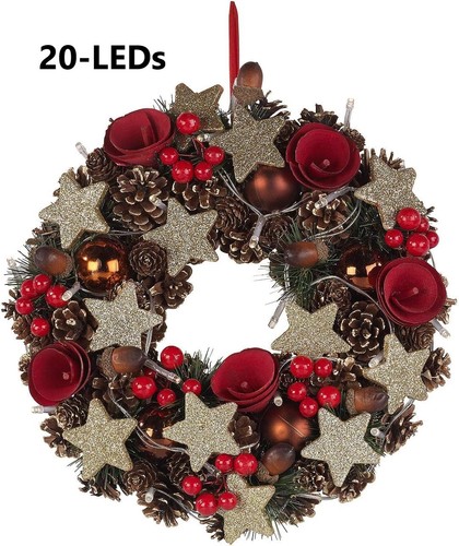 Neu weihnachtskranz led timer - weihnachtskranz,