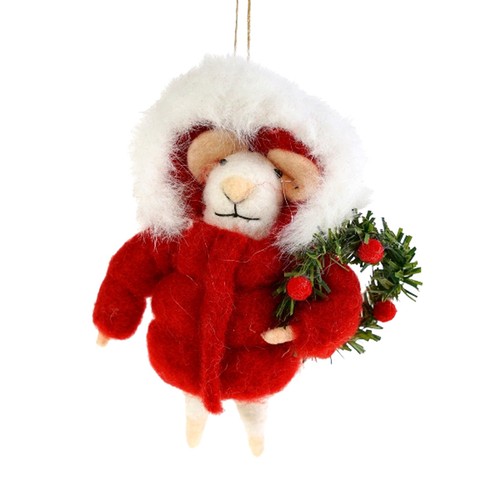 Filzhänger winter maus mit - filzhänger,
