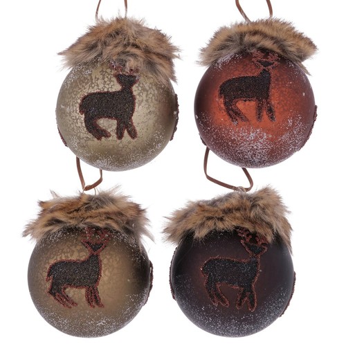 4tlg set weihnachtskugeln - 4tlg,