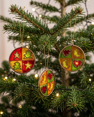 Fensterbild christbaumschmuck - fensterbild,