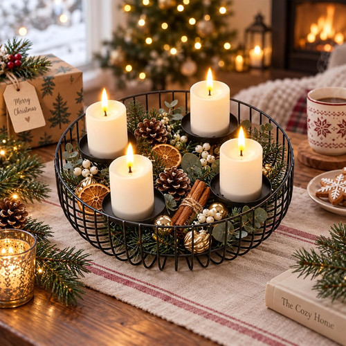 Moderner adventskranz metall - moderner,